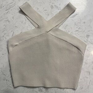 Aritzia Sculpt Knit Criss Cross Cropped Tank